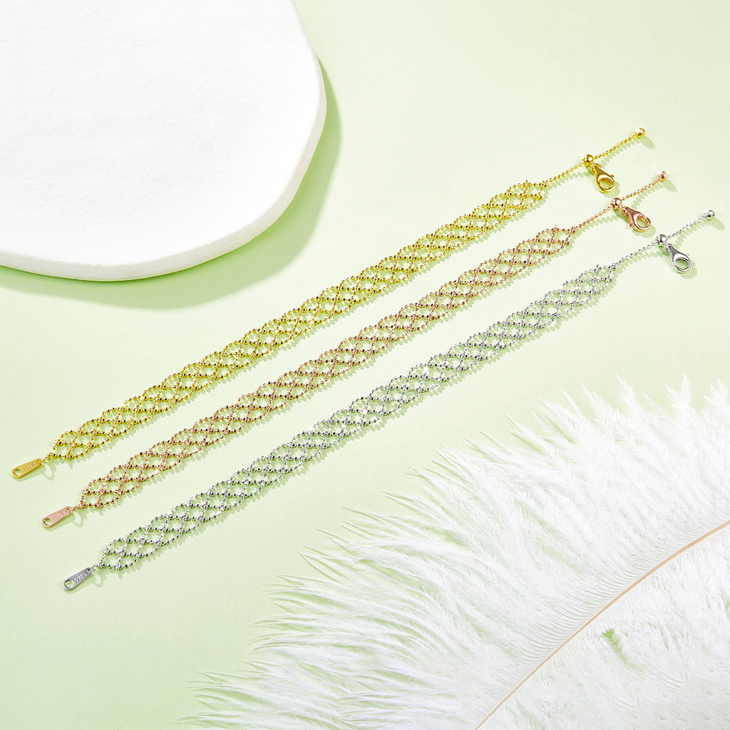 925-Silber Mesh-Armband Maglia