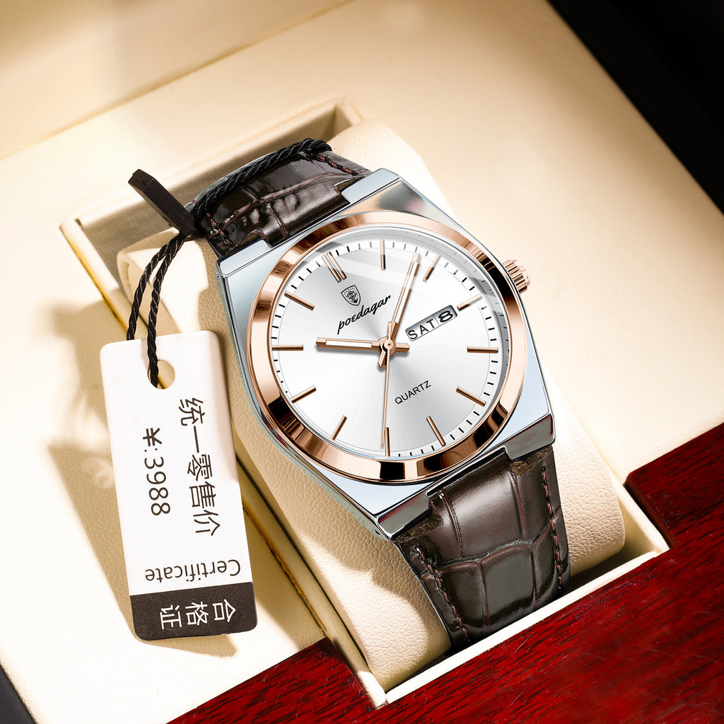 Ultraflache Herrenuhr, wasserdicht – Bild 2 | LuxeStyle