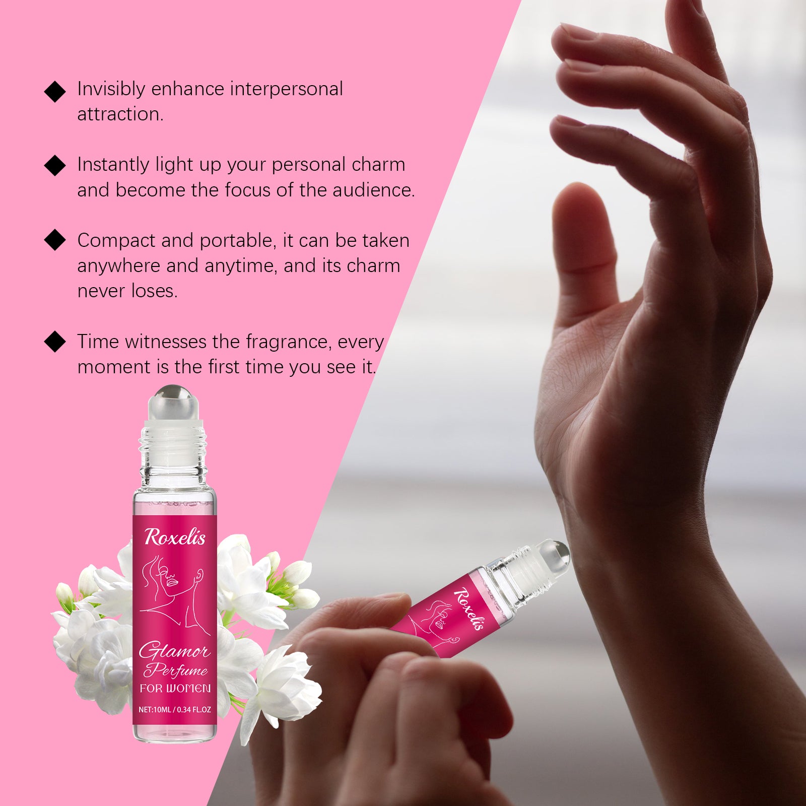 Pheromon Roll-On Parfüm mit Rosenduft (10ml) – Ansicht 7