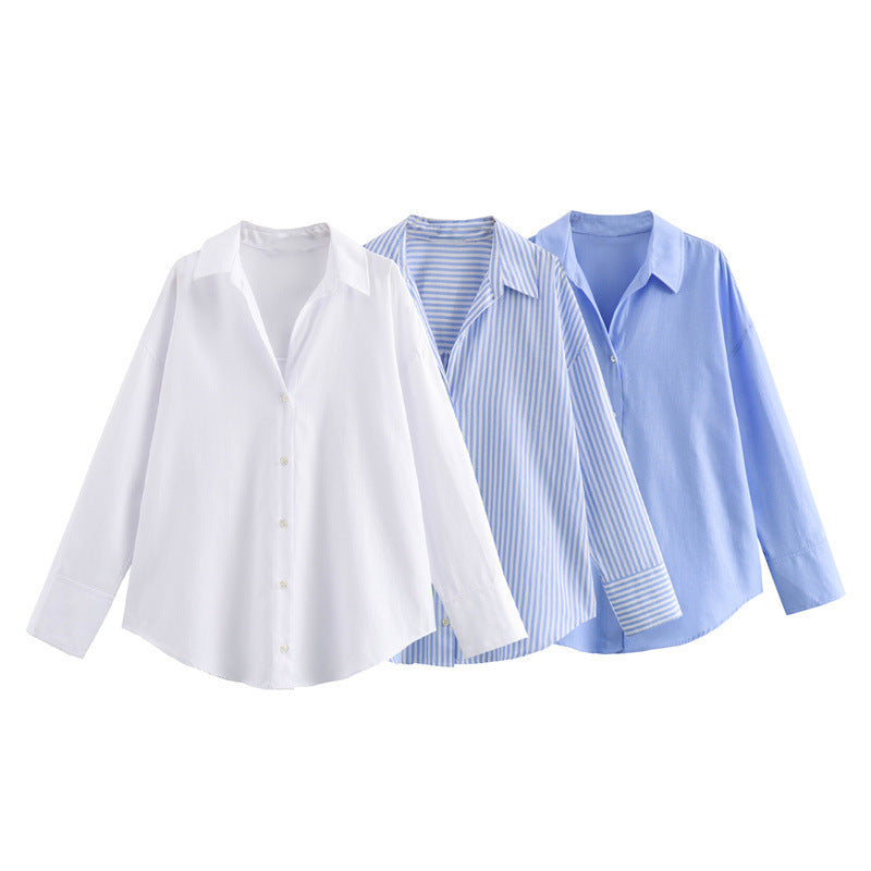 Lockeres Langarm-Oxford-Shirt – Bild 4 | LuxeStyle