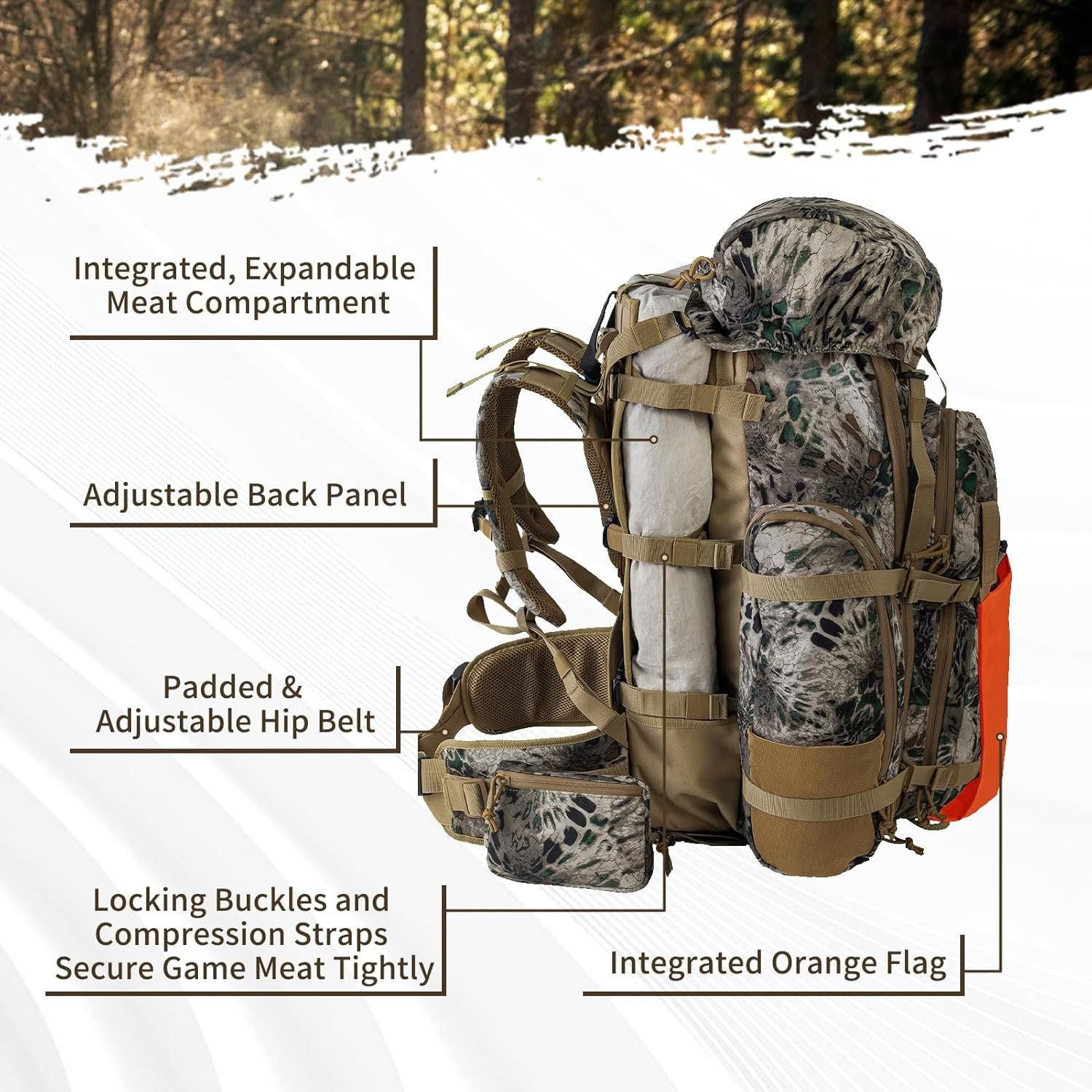 Militär-Stil Wanderrucksack, gross