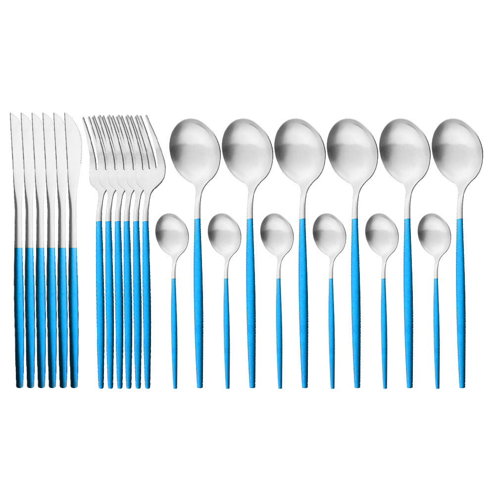 Mattes portugiesisches Besteck-Set (24-teilig) – Bild 16 | LuxeStyle