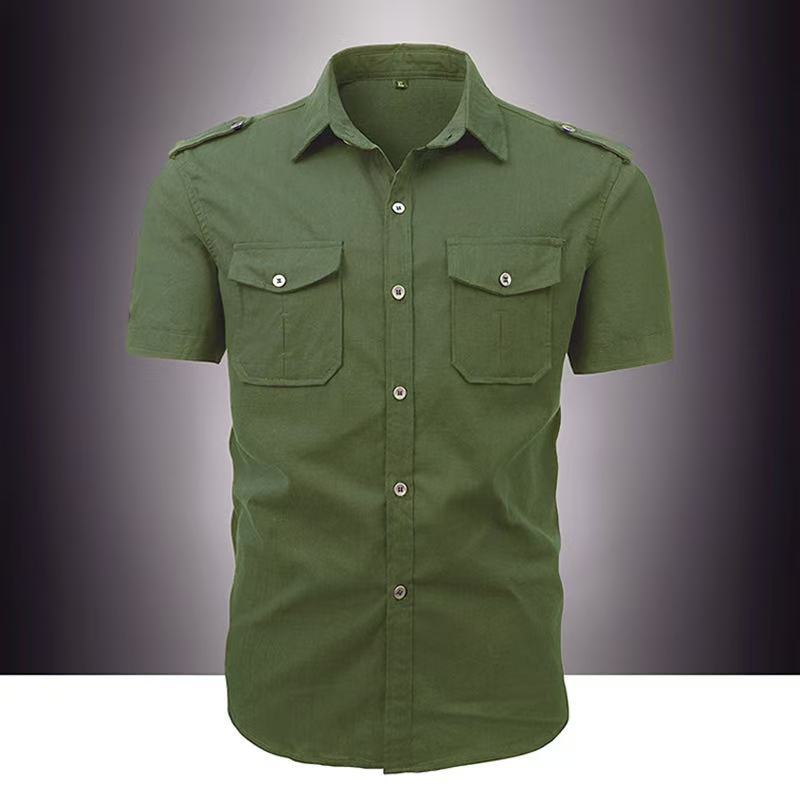 Kurzärmliges Herren-Shirt aus Baumwolle – Bild 4 | LuxeStyle