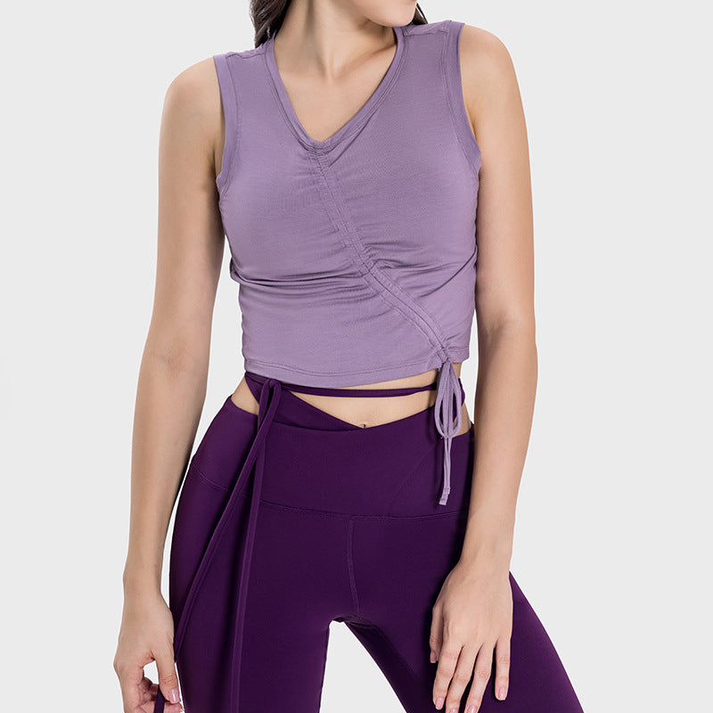 Kurzes ärmelloses Yoga-Top für Damen