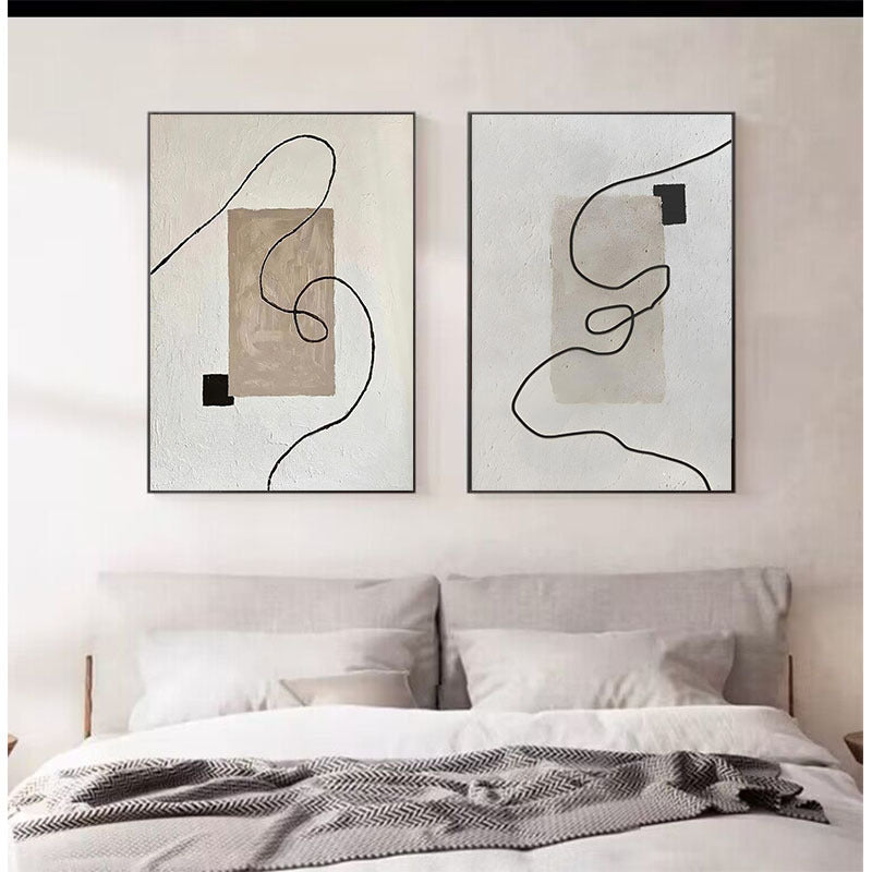 Minimalistisches Wandbild – Schwarz-Weiss, Leinwand | LuxeStyle