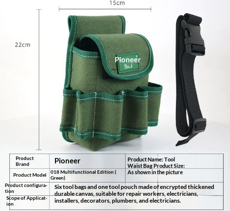 Robuste Canvas-Gürteltasche für Werkzeuge