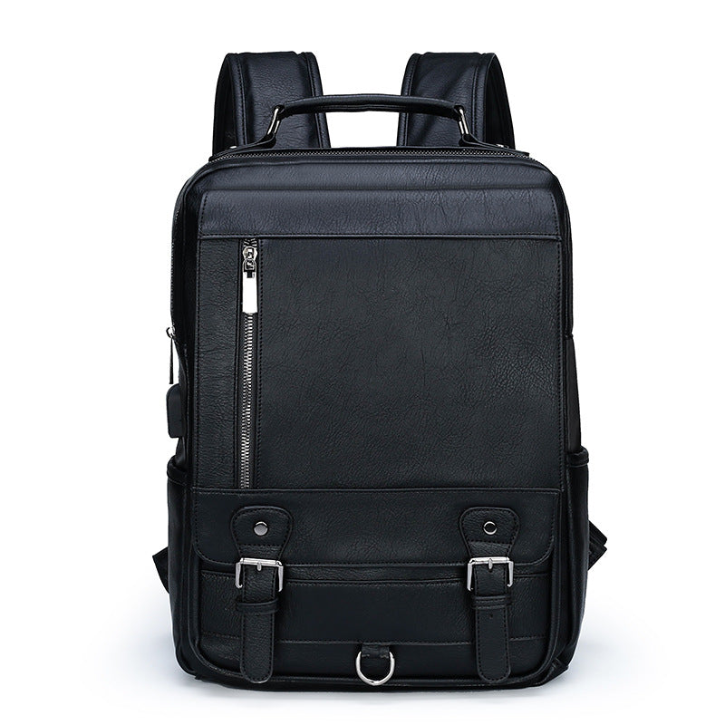 USB-Lederrucksack für Herren