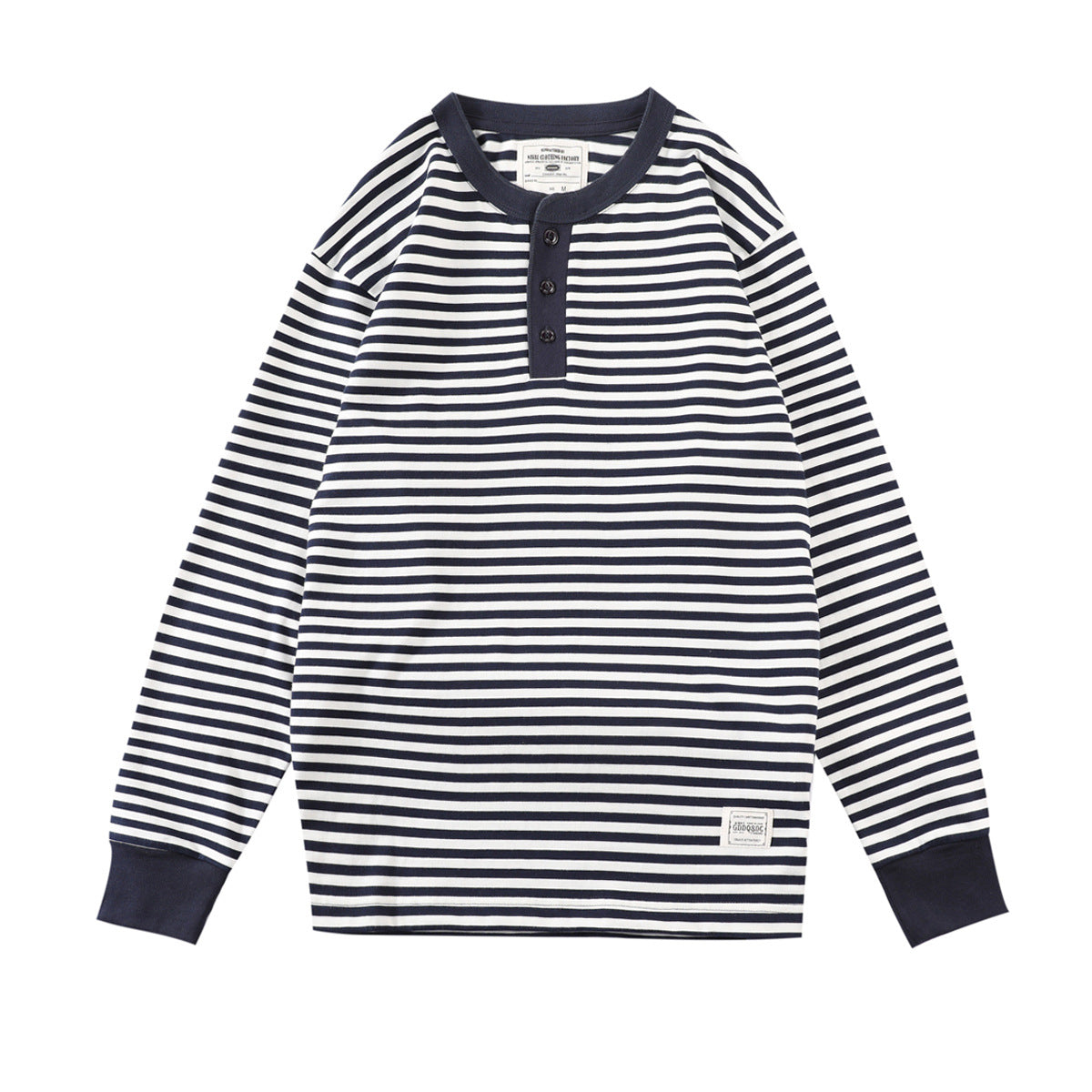 Gestreiftes Langarmshirt aus Baumwolle – Bild 2 | LuxeStyle