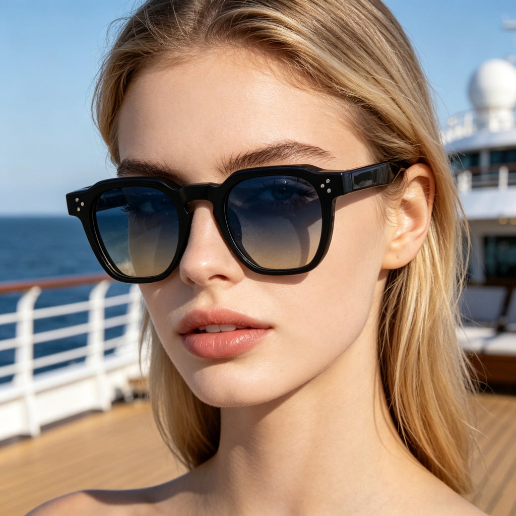Trendige kleine quadratische Sonnenbrille – Ansicht 4