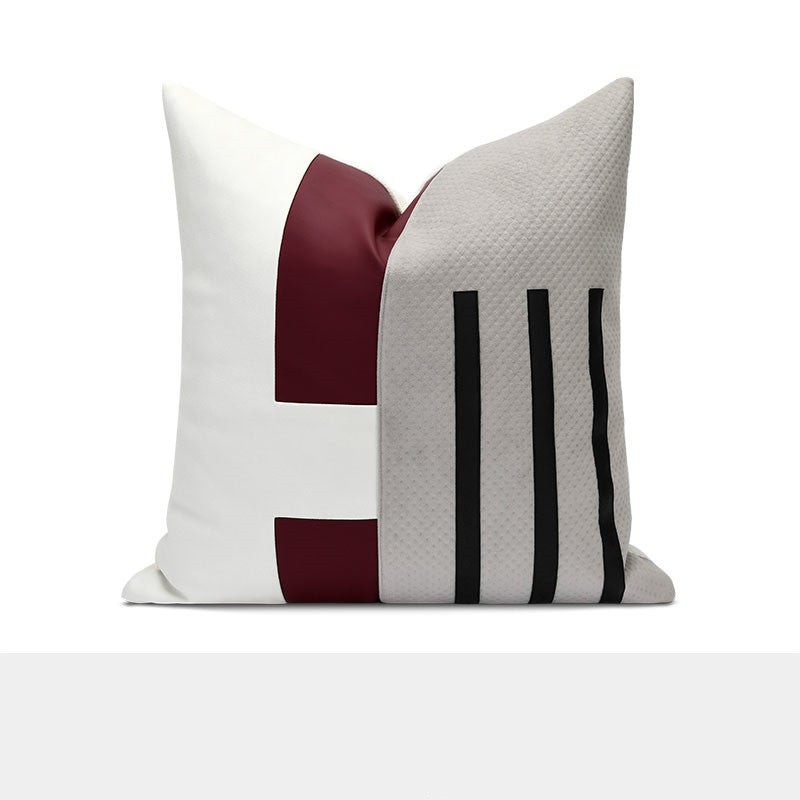 Modernes Kissenbezug-Set, Rot-Weiss – Bild 2 | LuxeStyle