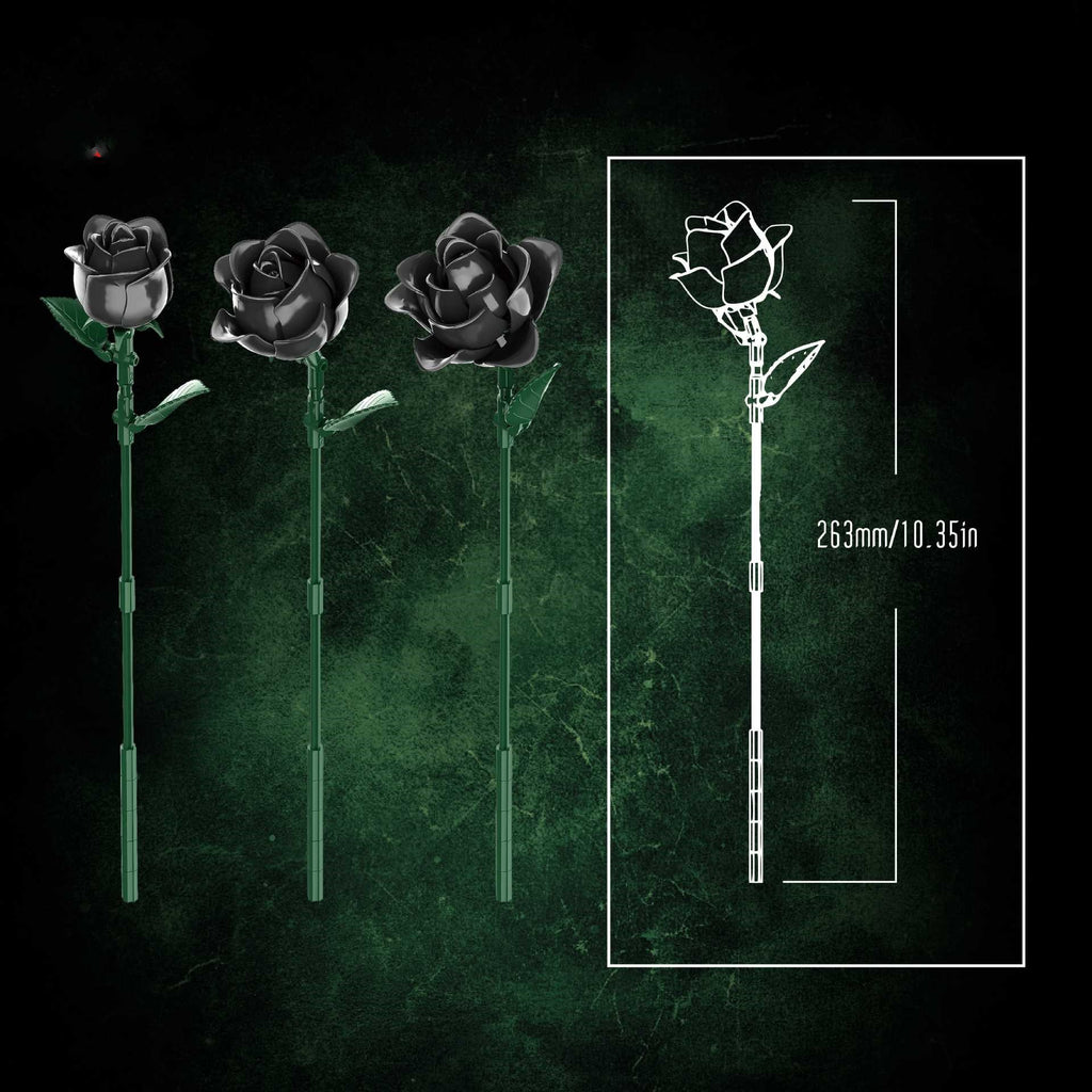 Bausteine Schwarze Rose Simulation Bouquet – Bild 2 | LuxeStyle