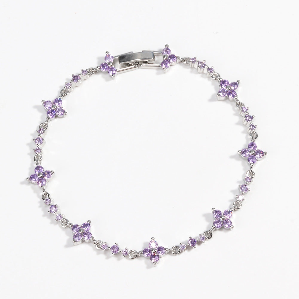 Blumen-Kleeblatt-Armband für Damen – Bild 3 | LuxeStyle