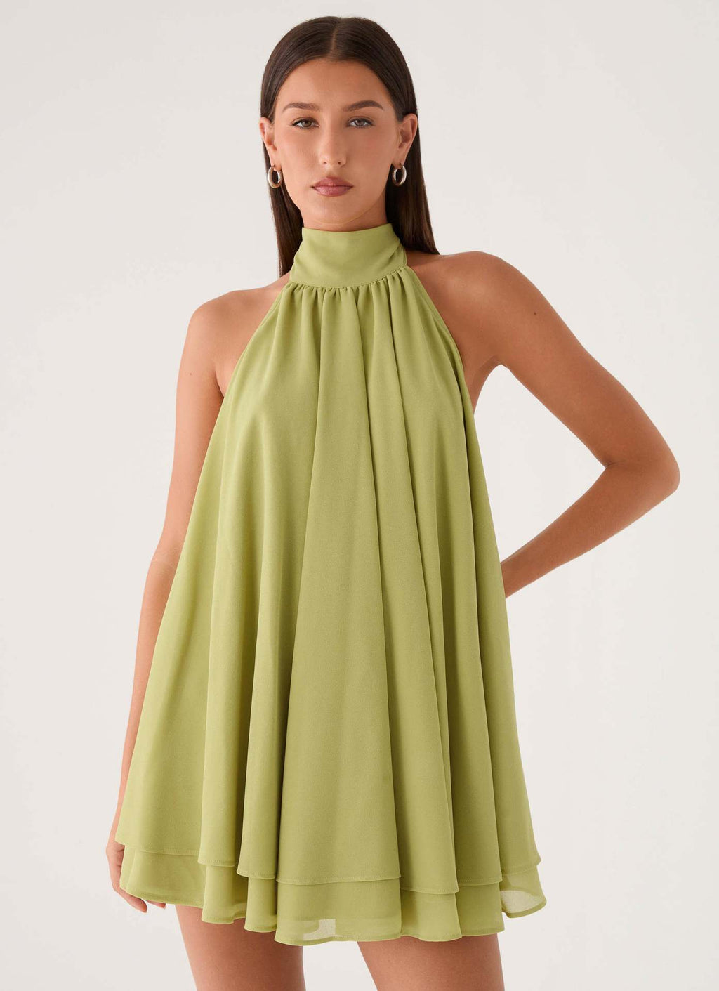 Halterneck Minikleid aus Chiffon