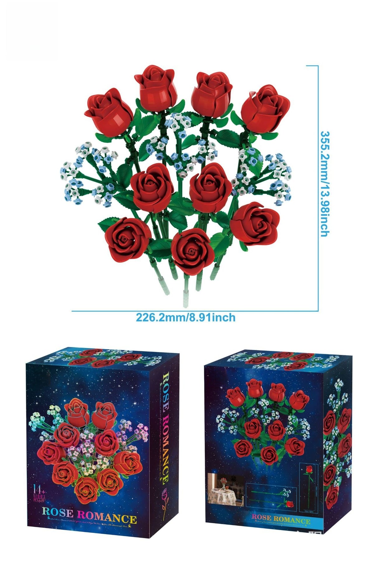 Ewige Rose Bausteine – Kreatives Ornament | LuxeStyle