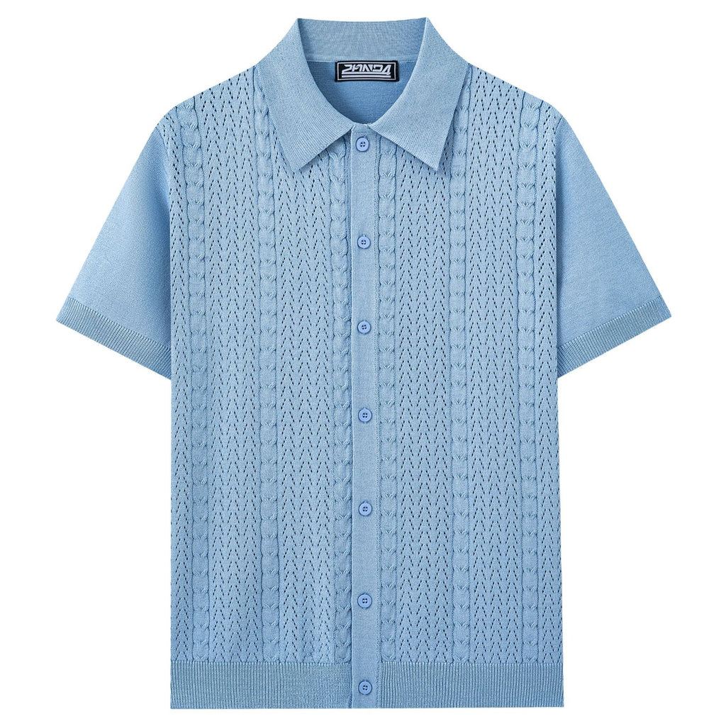 Luftiges Kurzarm-Stricktop für Herren