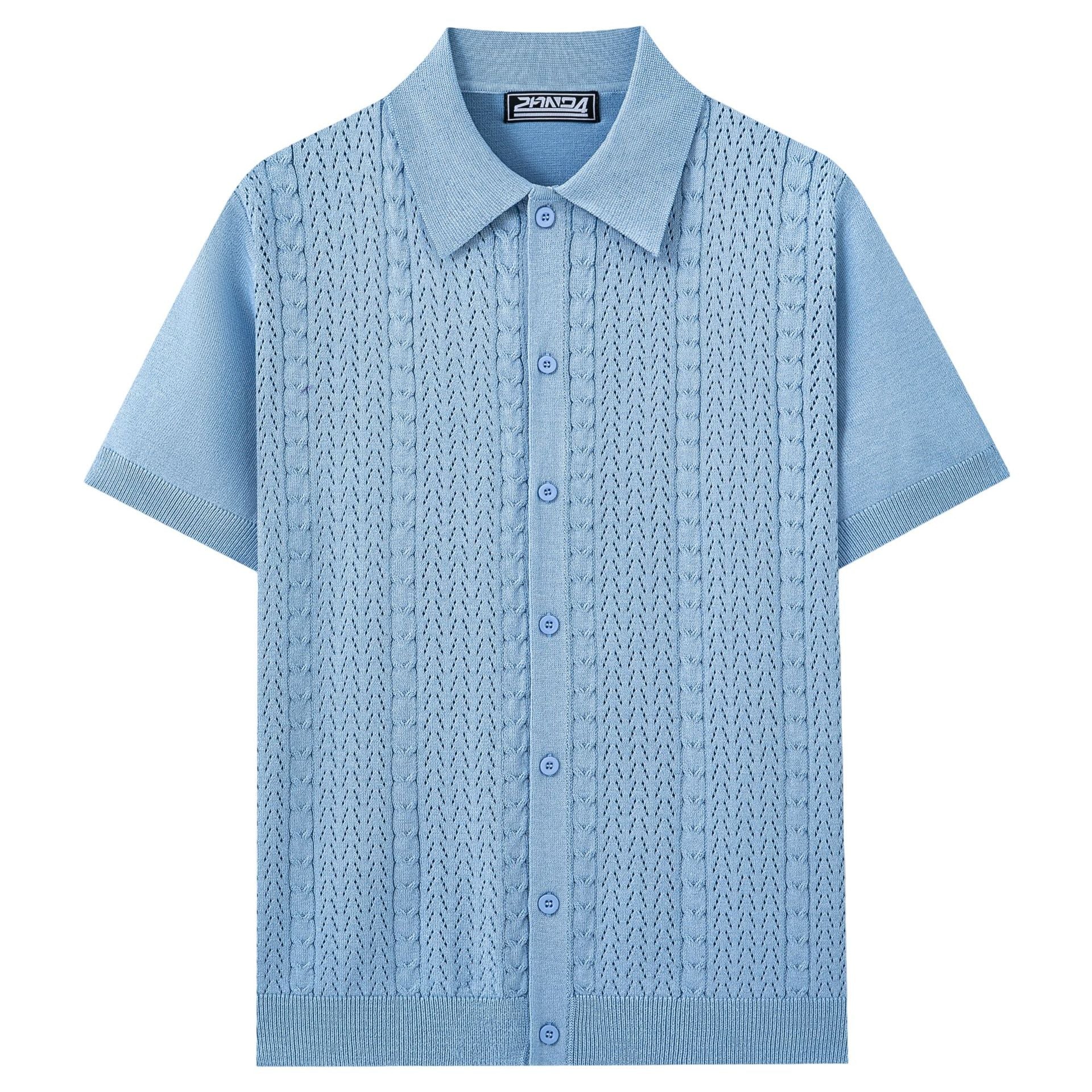 Luftiges Kurzarm-Stricktop für Herren