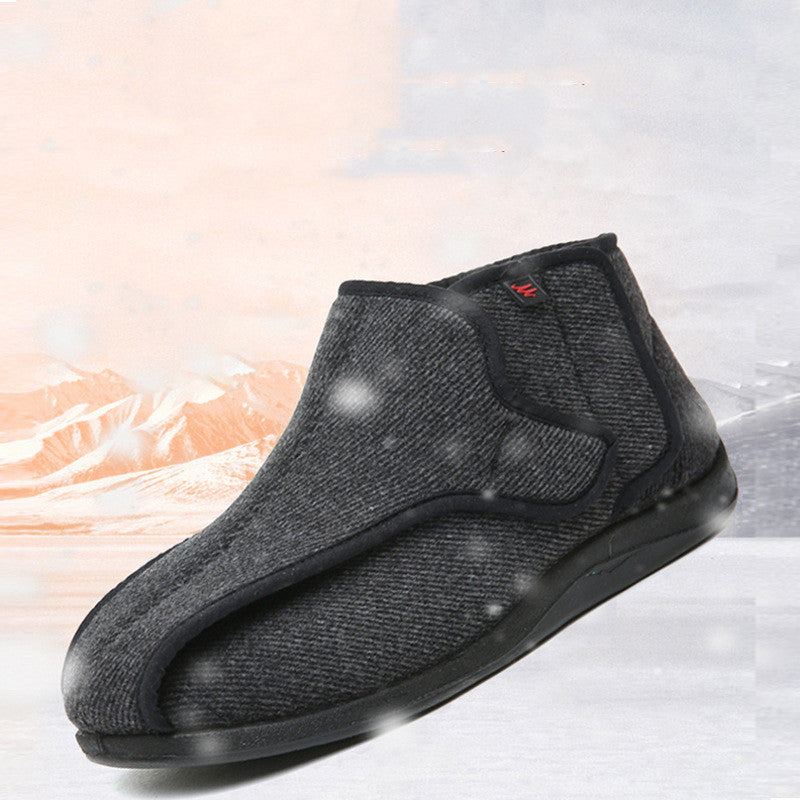 Gestreifte Tweed-Schuhe mit Klettverschluss