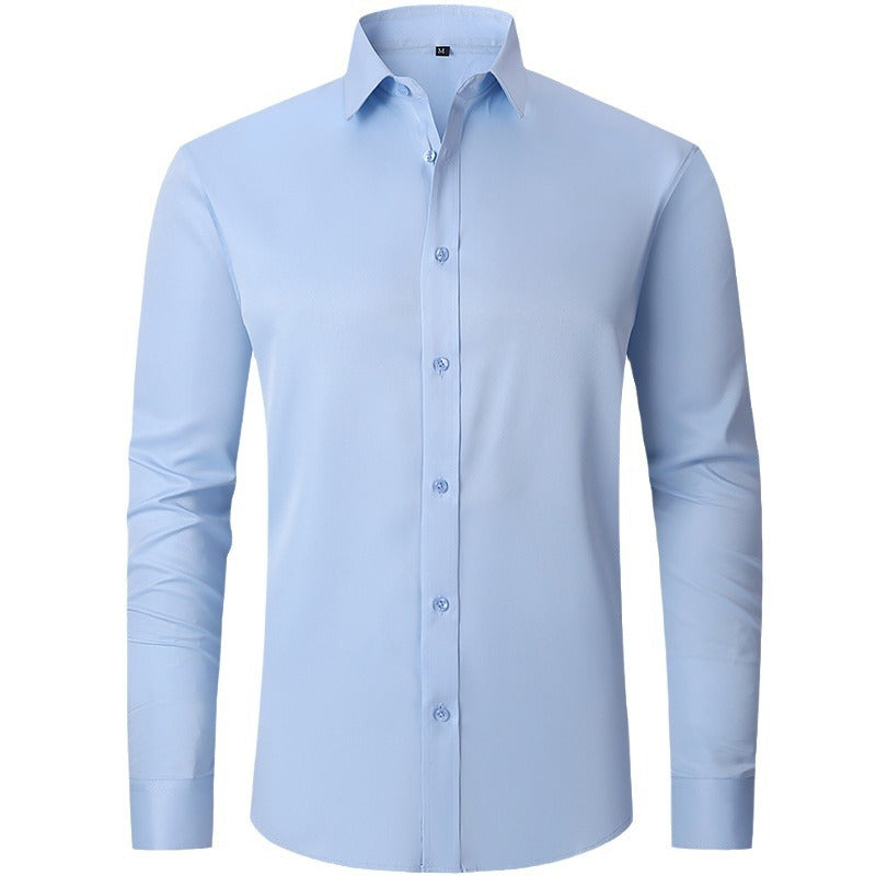 Herren Langarmhemd mit Elasthan – Bild 2 | LuxeStyle