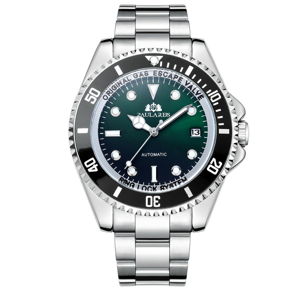 Mechanische Herrenuhr mit Leuchtzeigern – Bild 5 | LuxeStyle