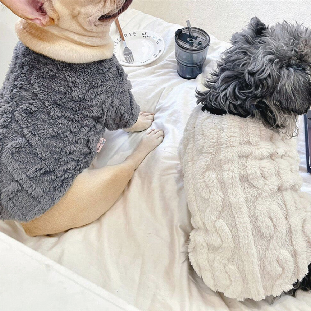 Beige‑Vellour‑Tunika für Corgi mit französischem Bogen – Bild 6 | LuxeStyle