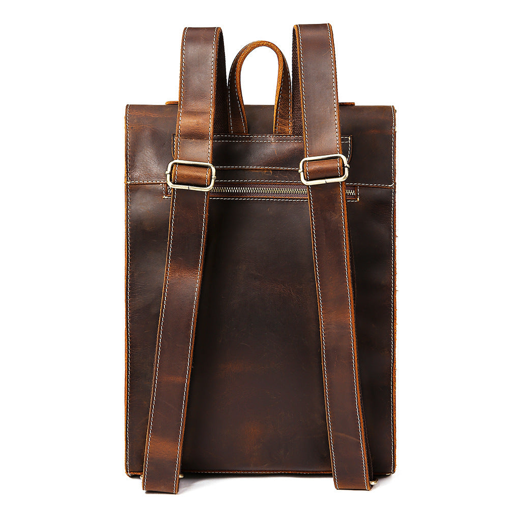 Rindsleder-Leder Rucksack für Männer – Bild 6 | LuxeStyle