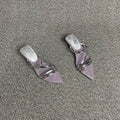 Sandalen mit Riemchen und Nieten, 5cm Keilabsatz
