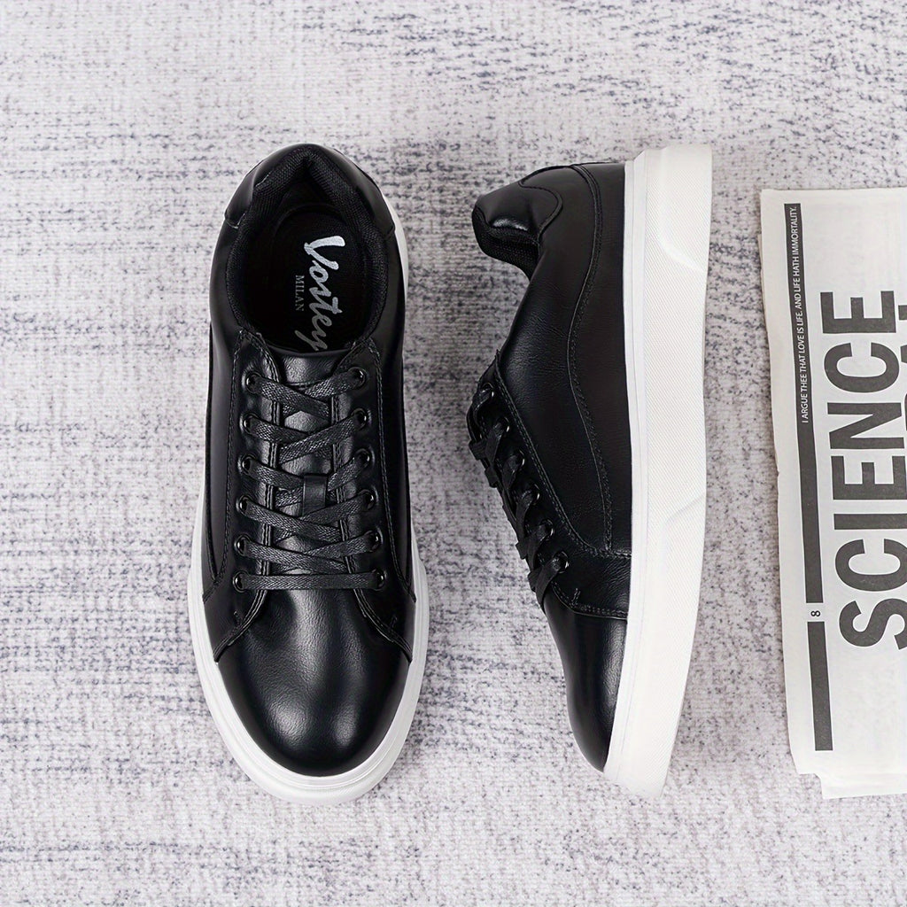 Leder-Sneaker mit Seitenreissverschluss