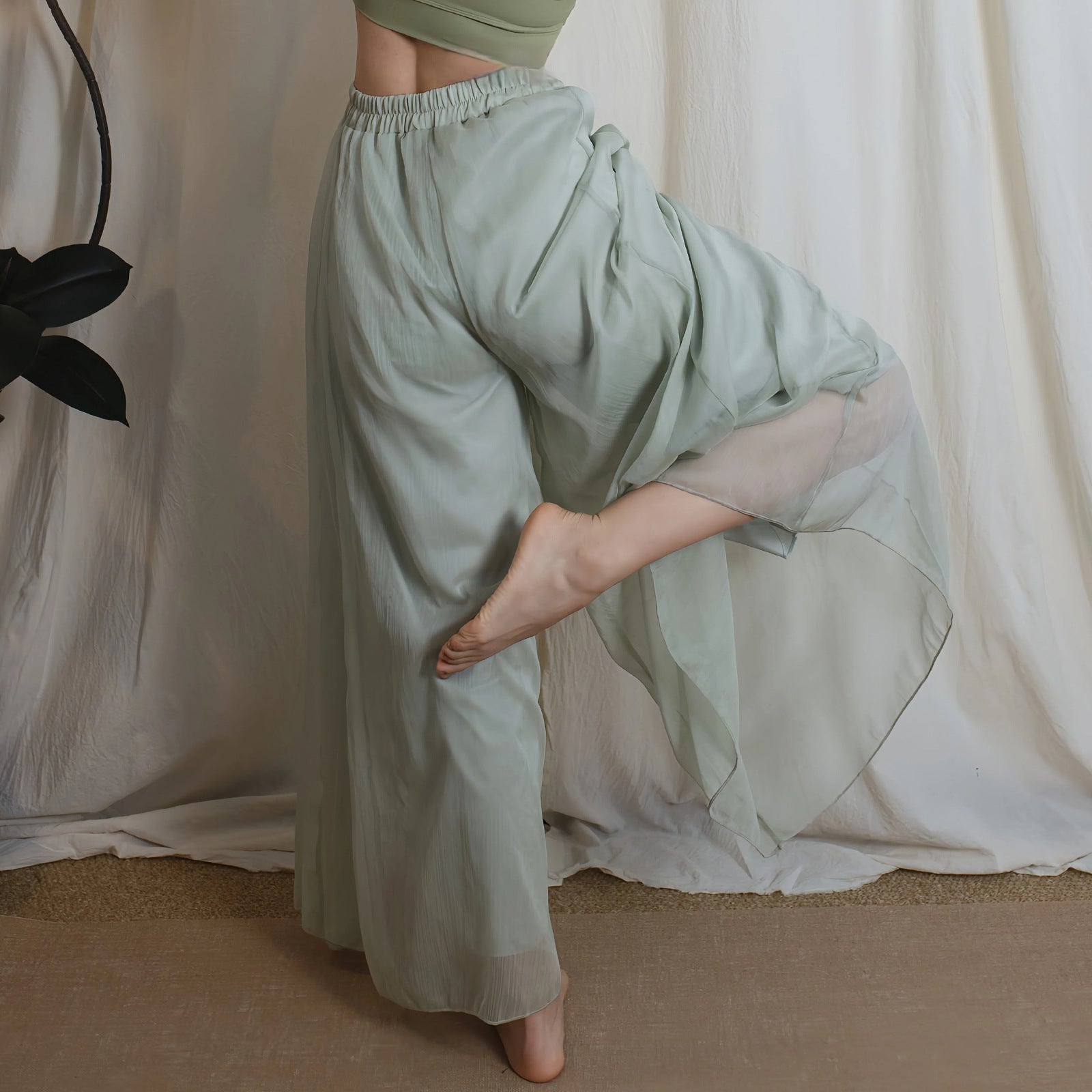 Schwangerschafts Yoga Hose mit weitem Bein