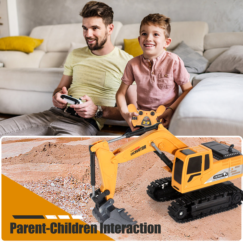 RC Bagger Spielzeug für Kinder (mit Licht & Sound)
