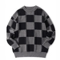 Retro Sweater Herren Crew Neck Chunky Knit