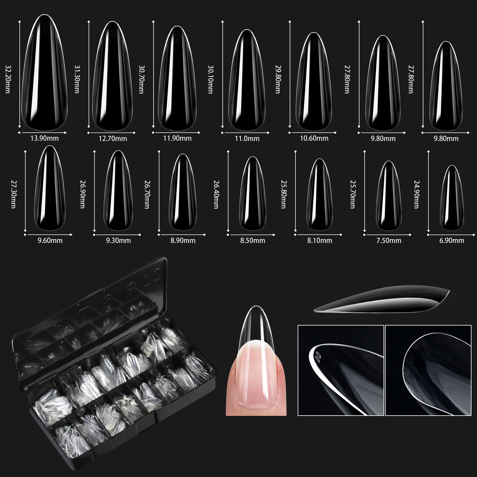 Transparente Nagel-Tips