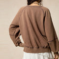 Eleganter V-Ausschnitt Pullover mit langen Ärmeln
