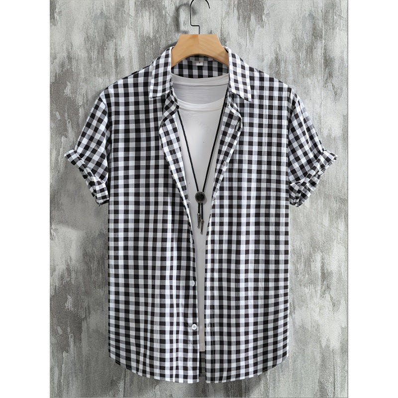 Herren Kurzarmhemd mit modischem Print – Bild 5 | LuxeStyle