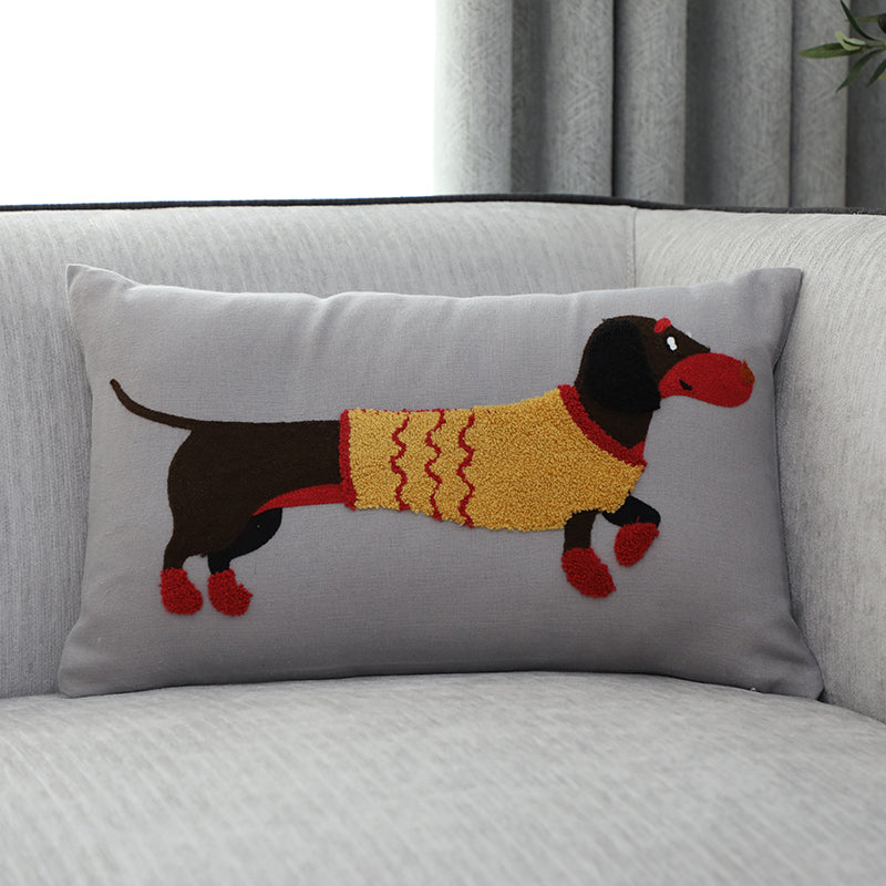 Besticktes Kissen American Dog