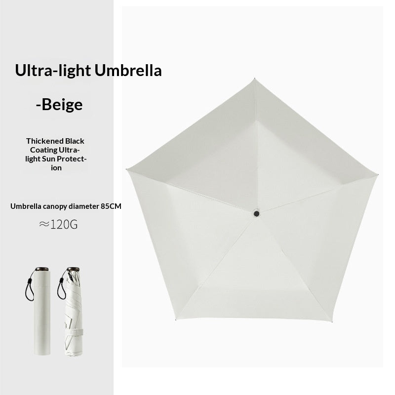 Ultraleichter 3-fach Regenschirm mit 5 Rippen