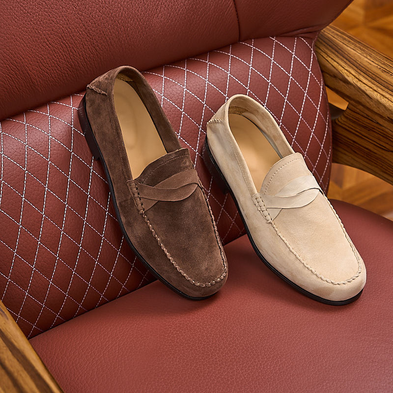 Leder-Slipper im Old Money Stil