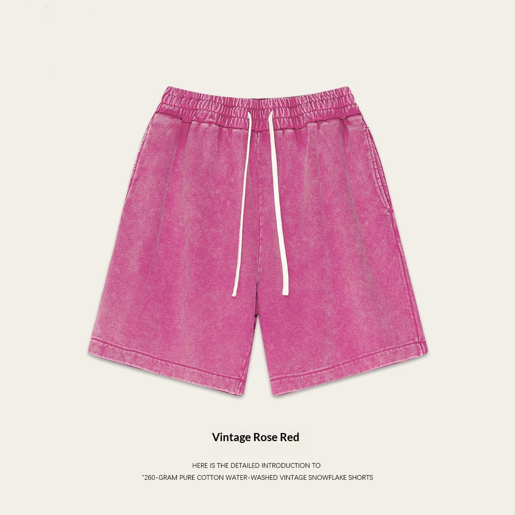 Retro Capri Shorts mit Schneeflocken-Textur