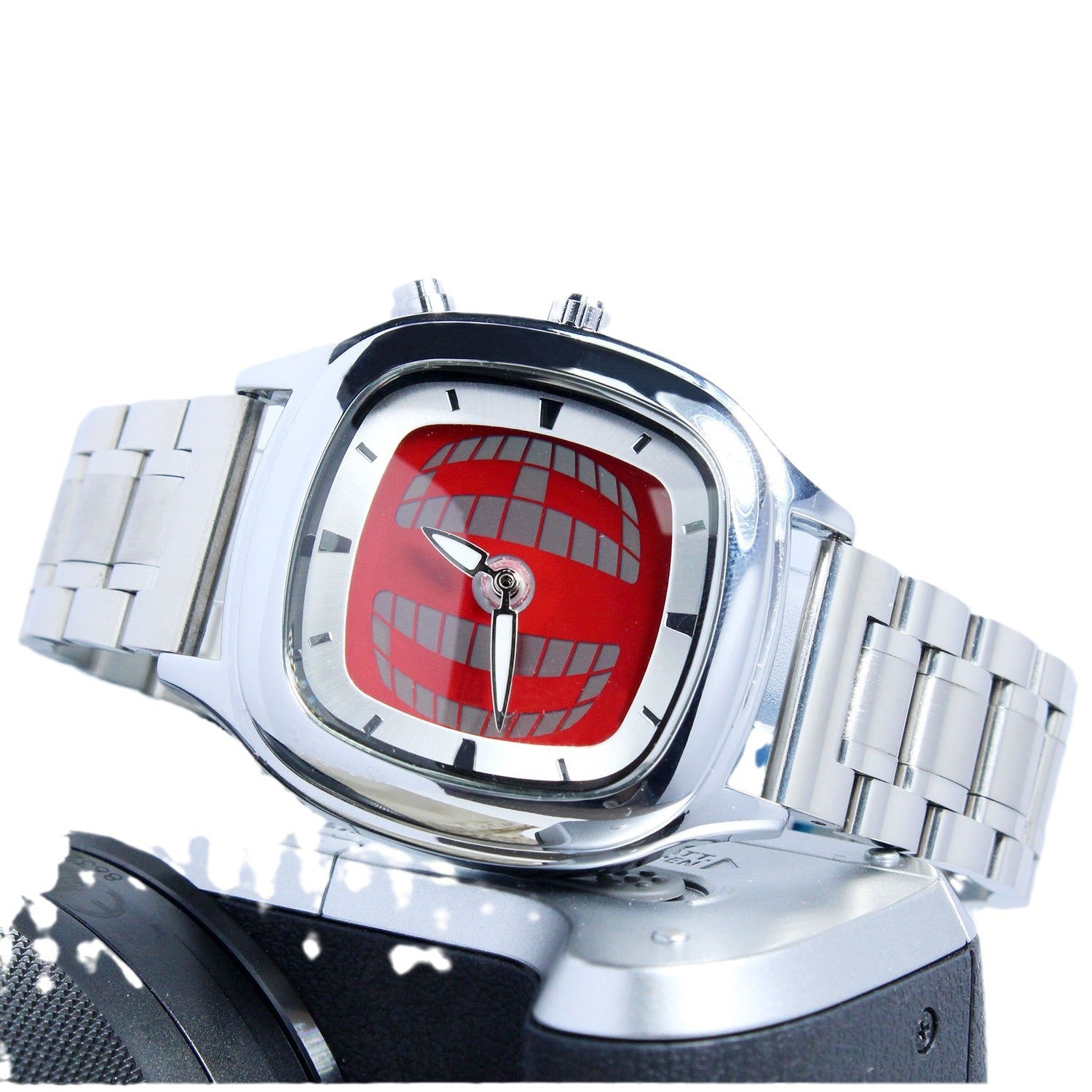 Retro Fashion Herren Digital-Zeigeruhr