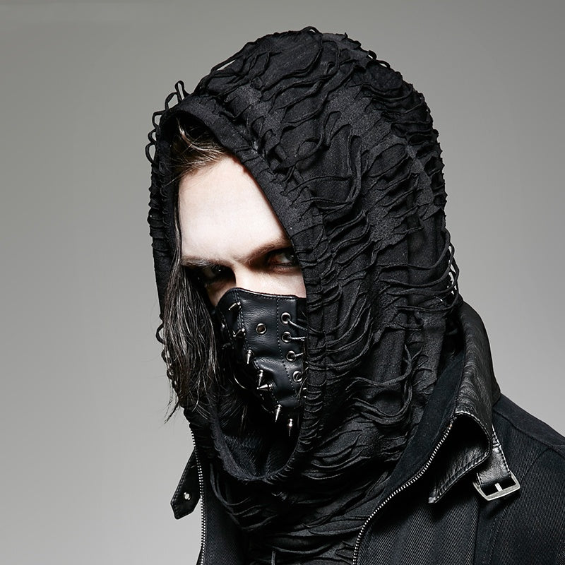 Rock Field CS Spike Unisex Punk Rope Leder Maske