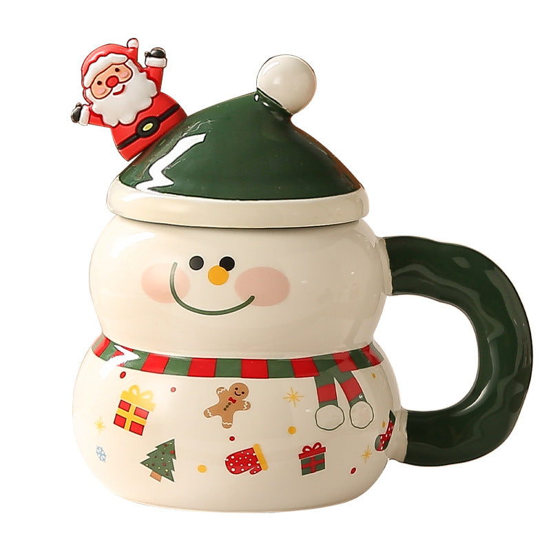 Weihnachts-Keramiktasse mit Schneemann-Motiv – Bild 2 | LuxeStyle