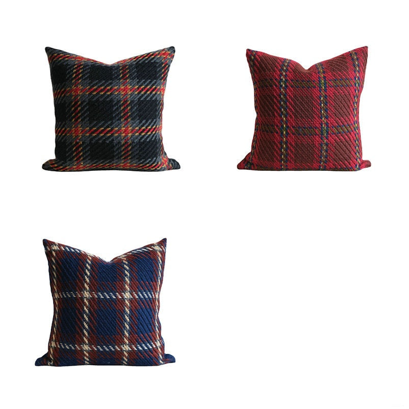 Plaid-Wollekissenbezug – Luxuriöser Stil – Bild 7 | LuxeStyle