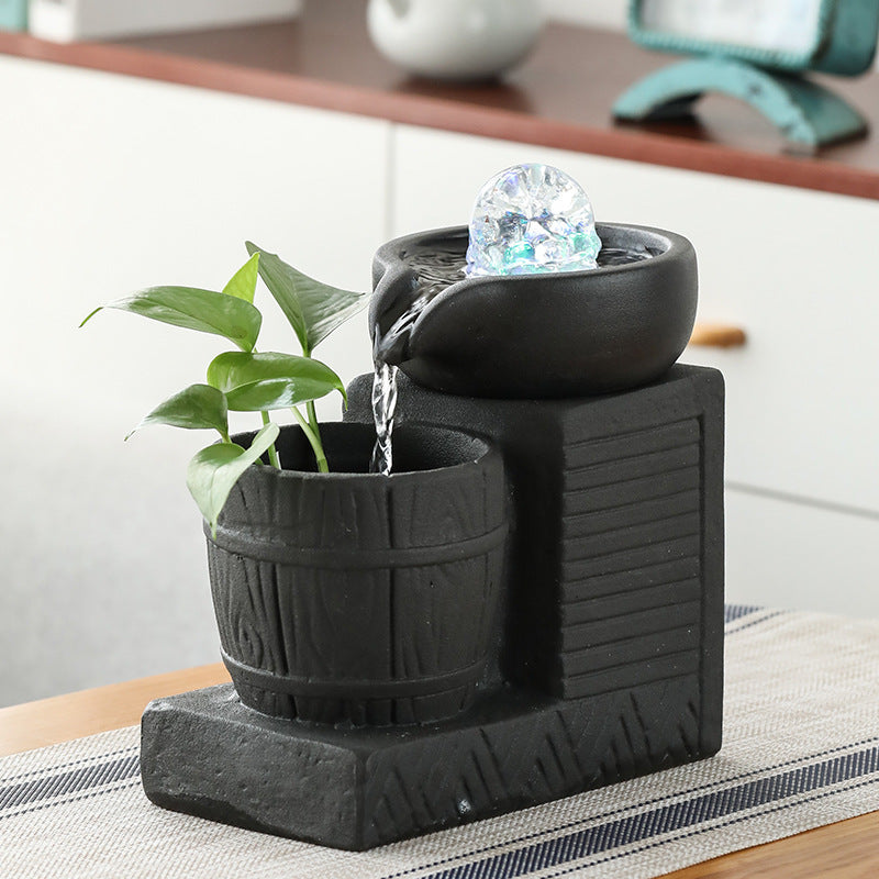 Keramik-Luftbefeuchter mit Blumenmotiv