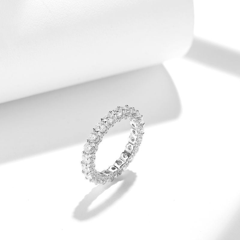 Mozanit Platin Damenring | LuxeStyle