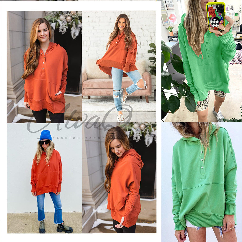 Lockerer Batwing Hoodie für Damen