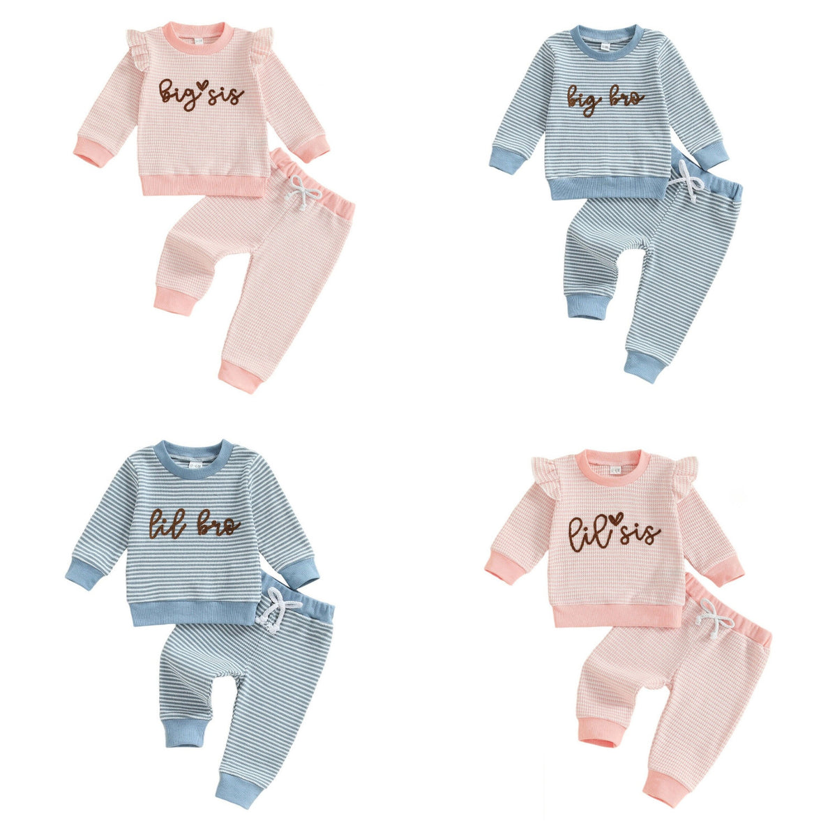 Gestreiftes Langarm-Shirt und Hose für Babys – Bild 3 | LuxeStyle