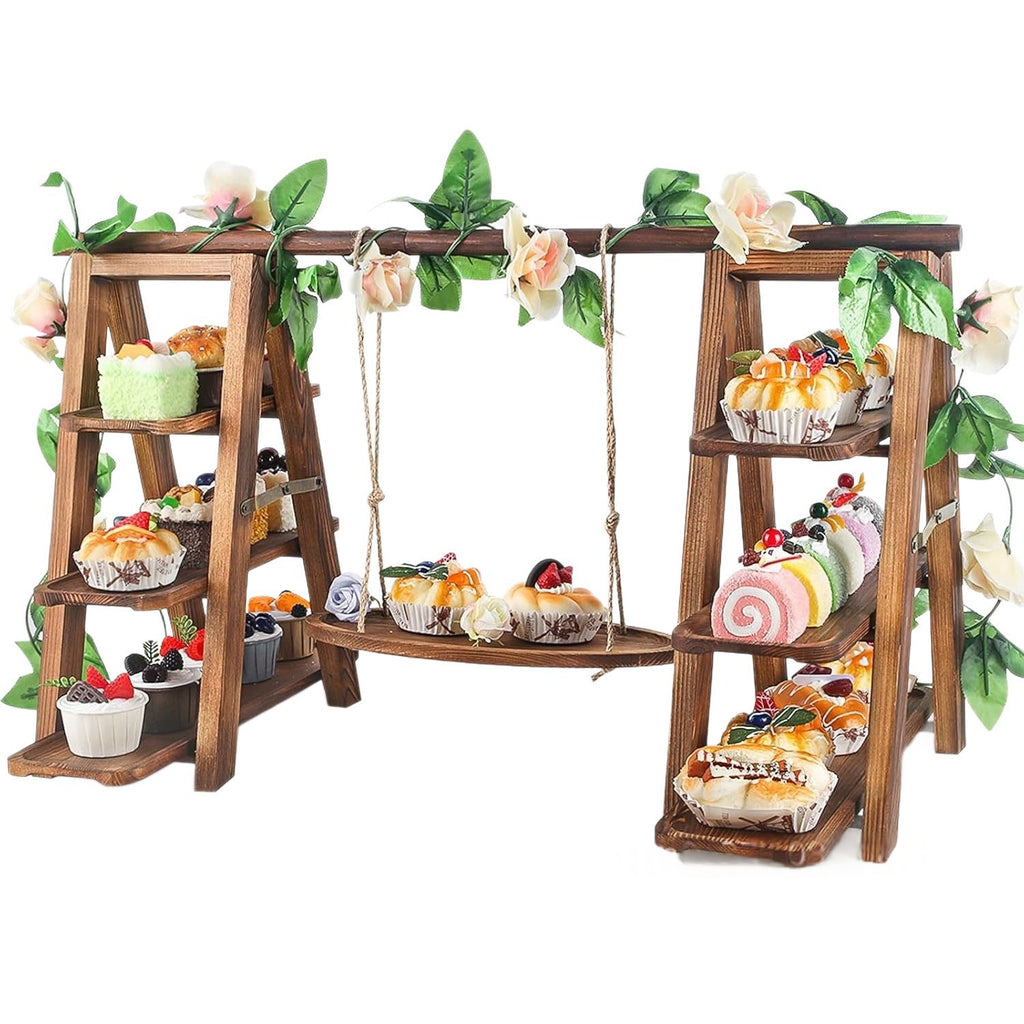 Holz-Klappregal mit Rollen | LuxeStyle