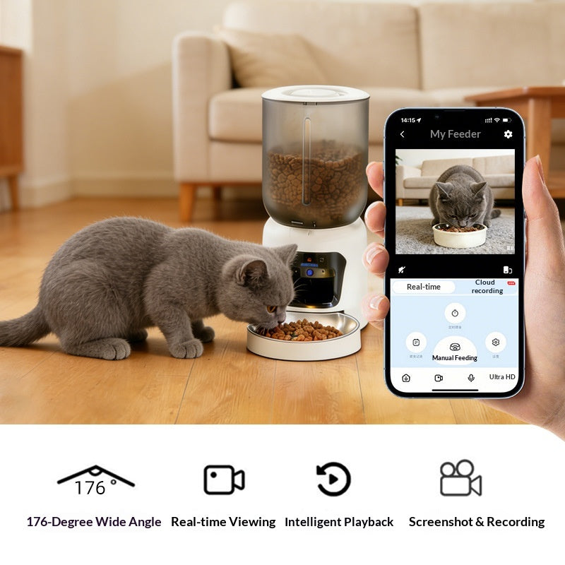 Intelligenter automatischer Katzen- und Hundefutterspender mit Kamera – Bild 2 | LuxeStyle
