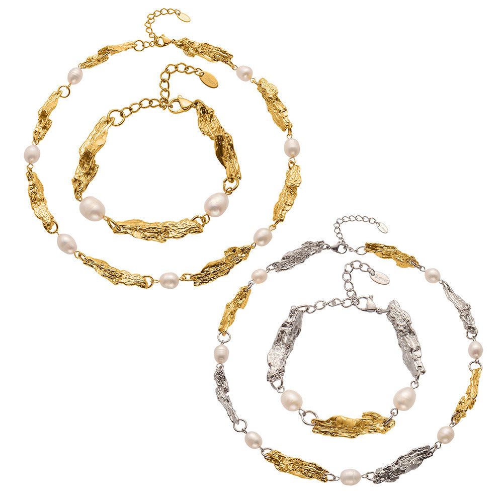 Perlen-Armband und Halskette