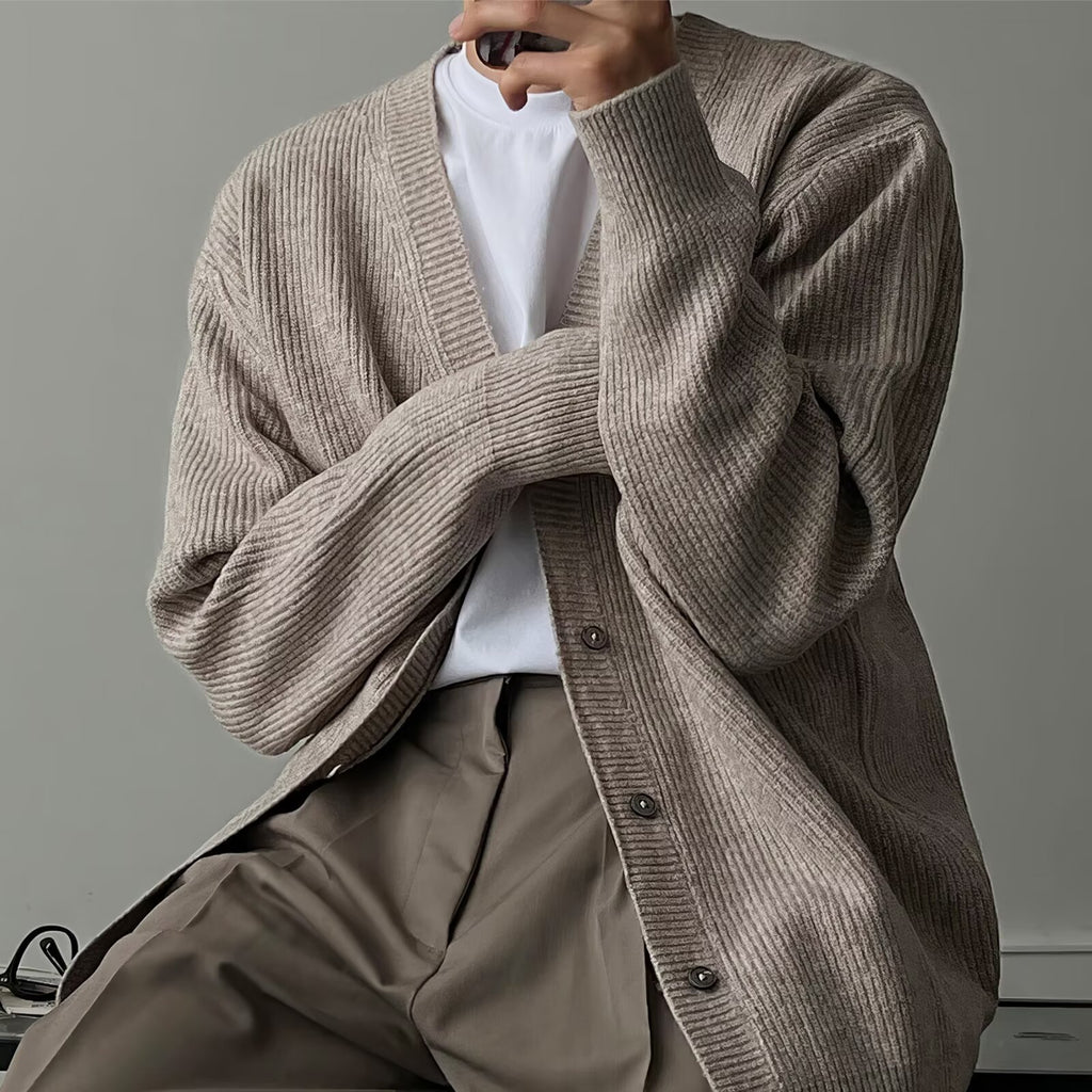 Herren Loose-Fit V-Neck Pullover