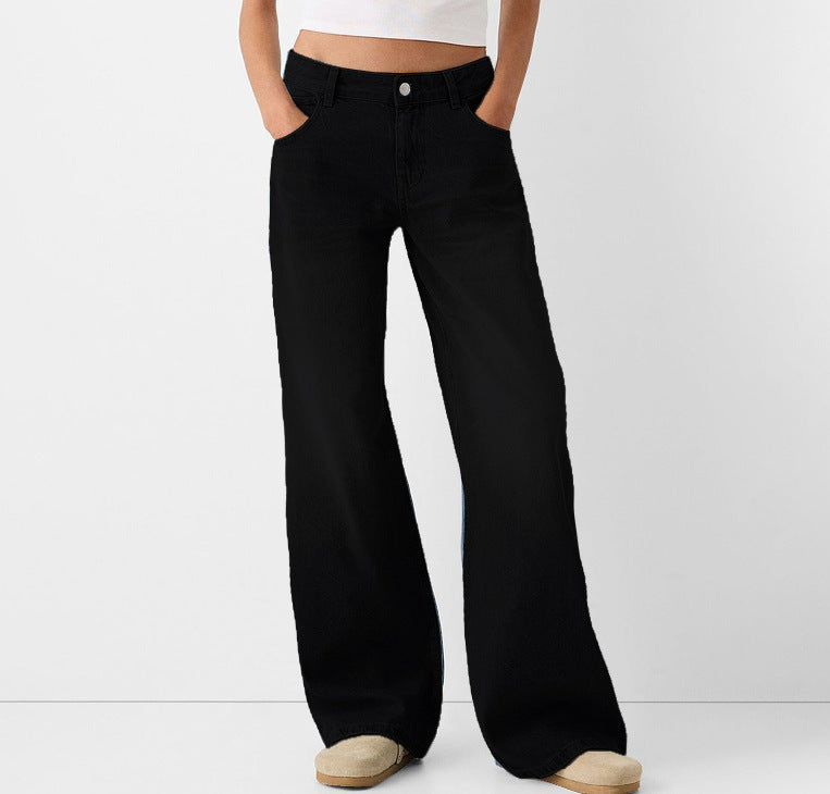 Weite Damenjeans in Uni-Farben